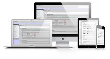 Multiple devices displaying a text-to-speech software interface with settings options.